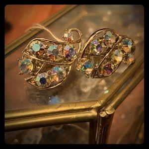 2/$40 Vintage 50’s AB Clip-On Earrings